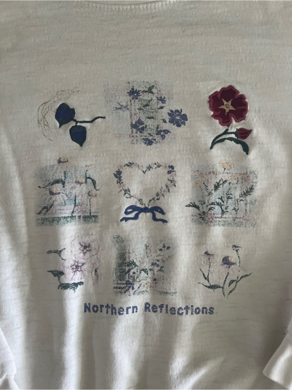 Vintage Northern Reflections Floral Sweatshirt Cottagecore 90s Crewneck S - Picture 2 of 5